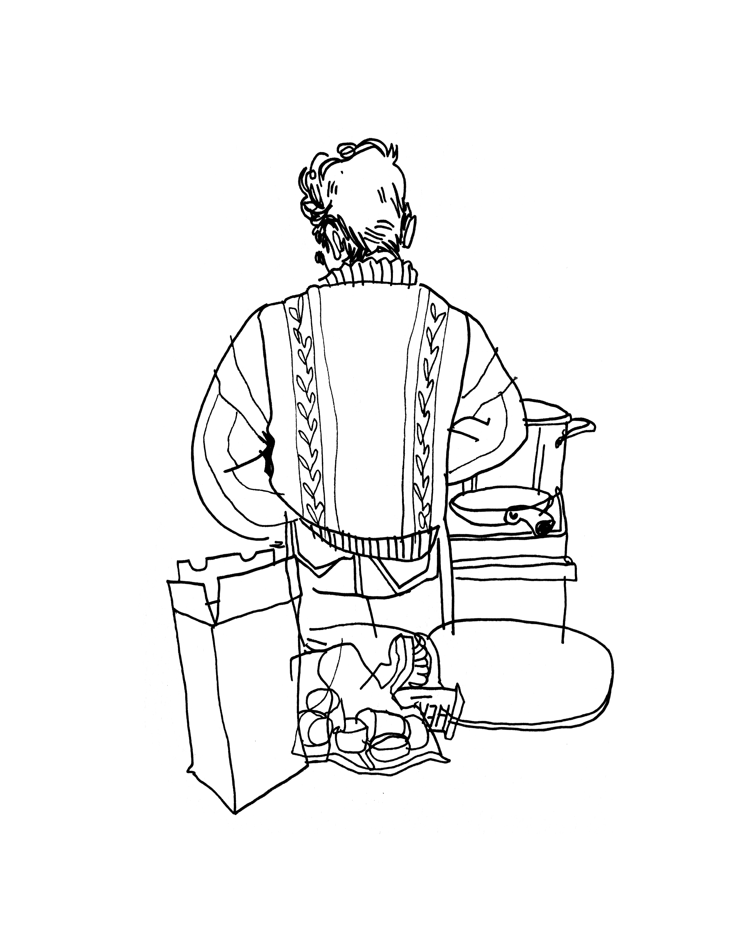 Kitchen - Sketchbook Print