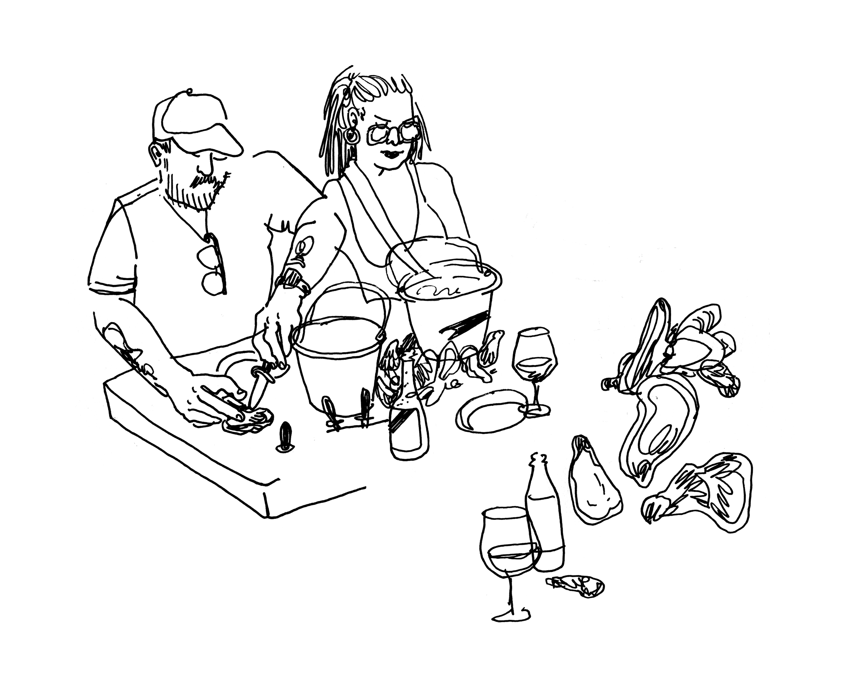 Oysters #3 - Sketchbook Print