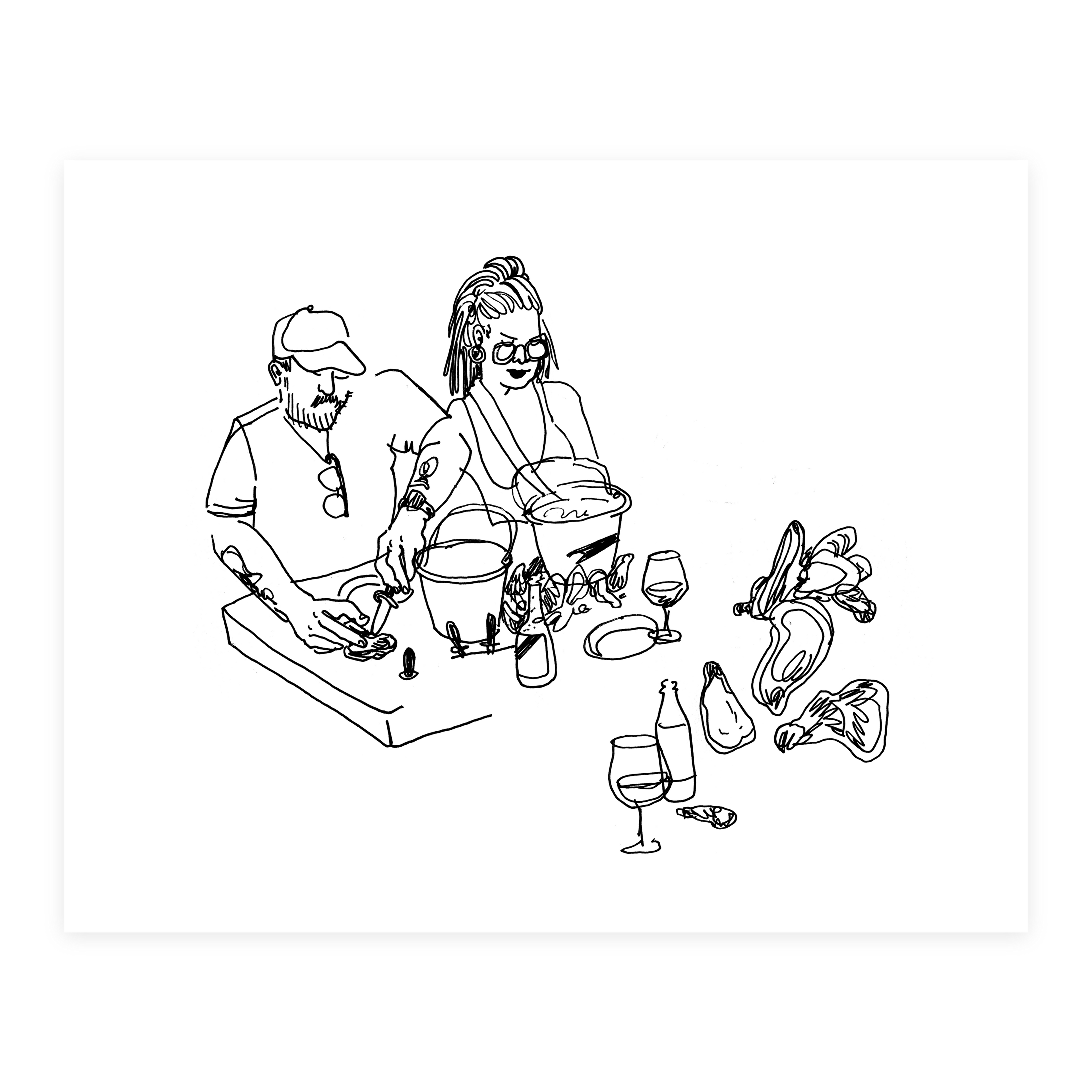 Oysters #3 - Sketchbook Print