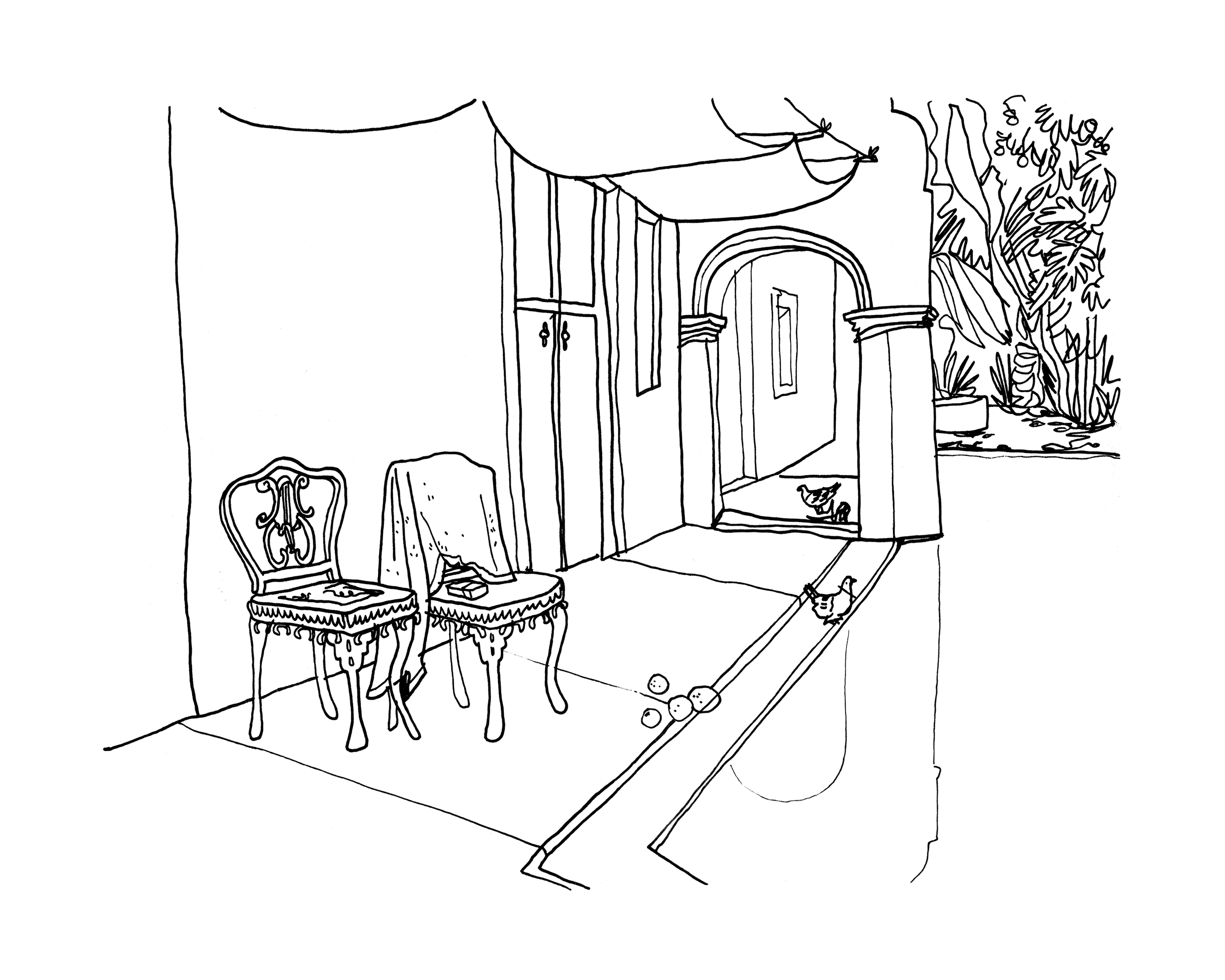 Casa Azul de Santiago #1 - Sketchbook Print