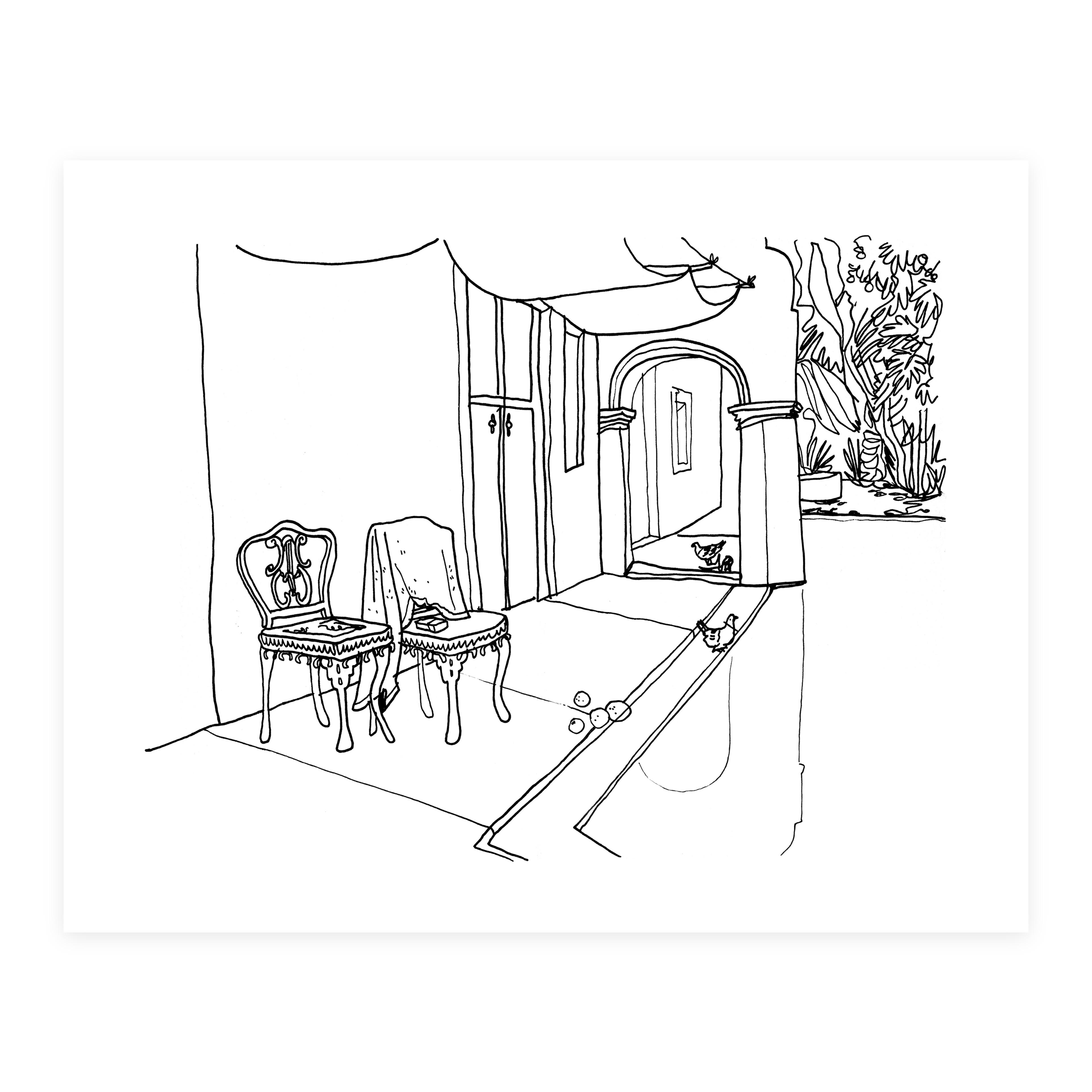 Casa Azul de Santiago #1 - Sketchbook Print