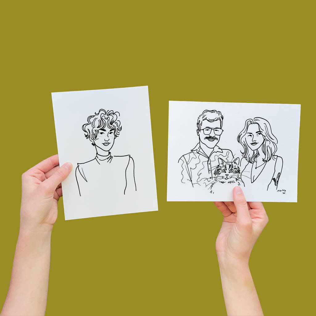 Hand-drawn portraits
