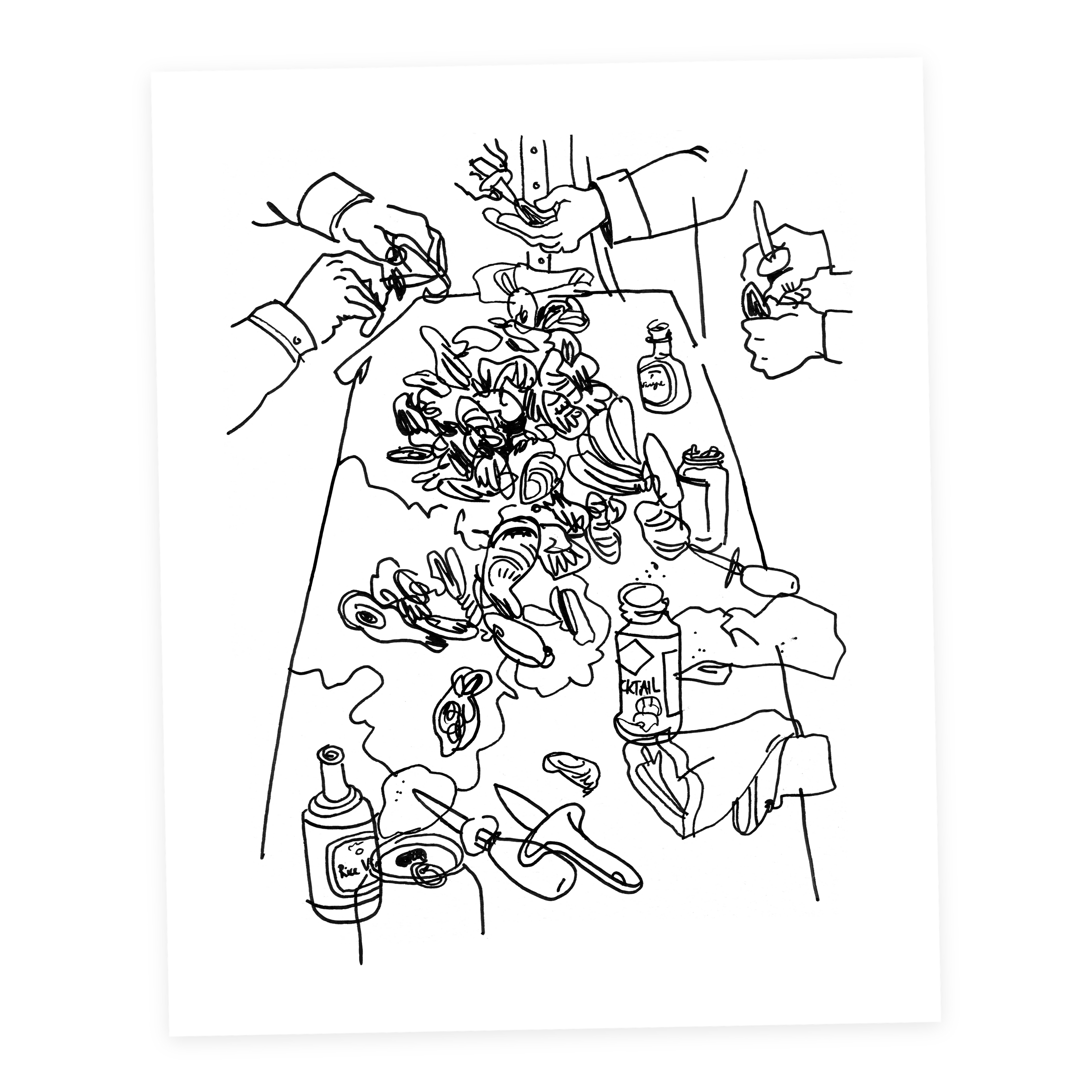 Oyster Roast - Sketchbook Print