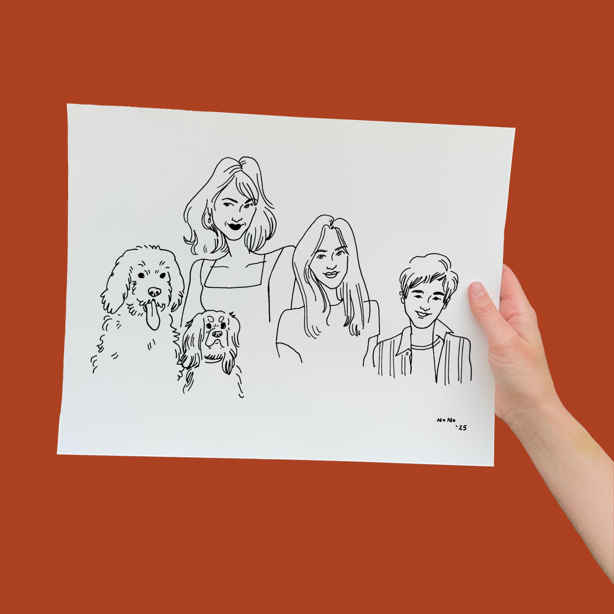 Hand-drawn portraits