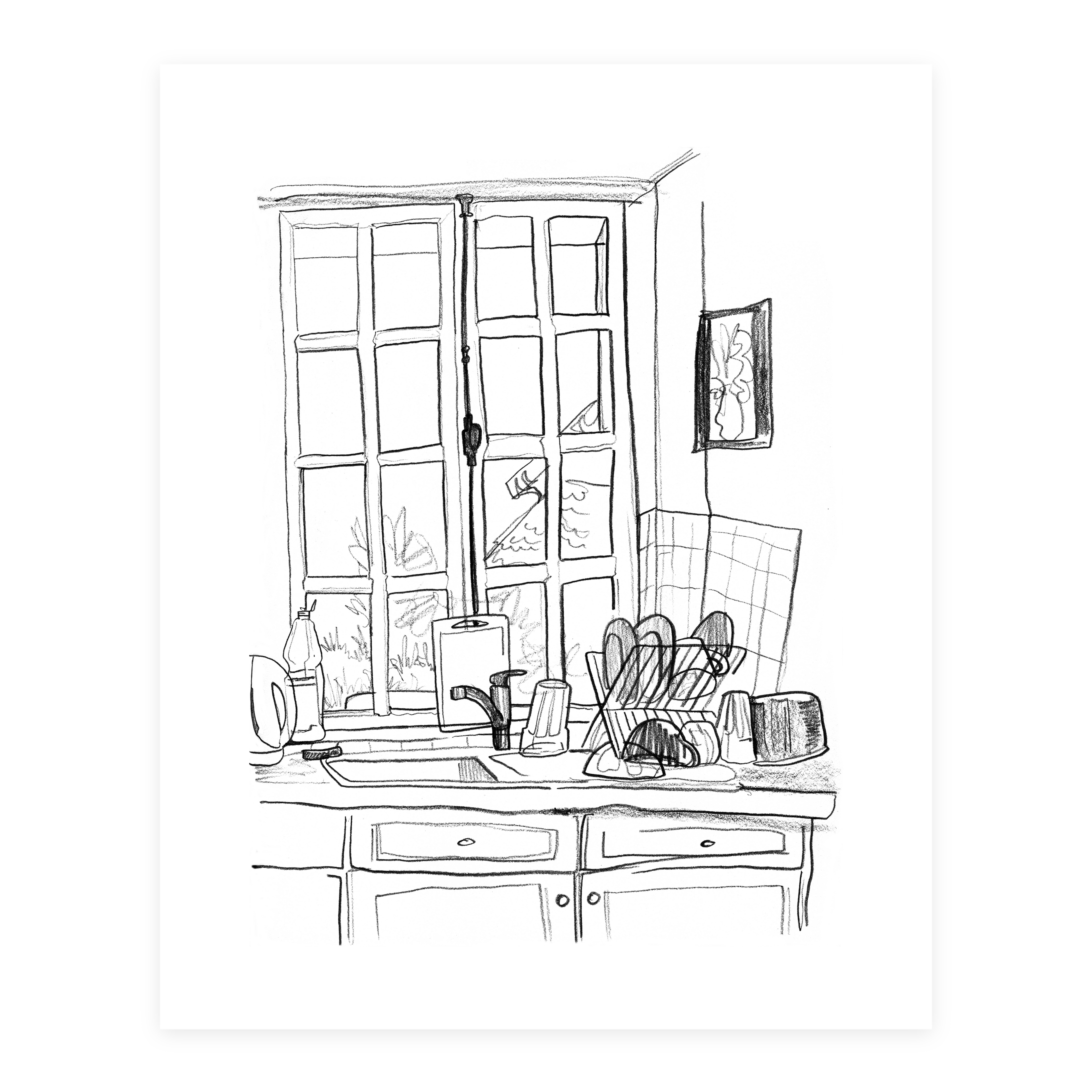 Orqueveaux Kitchen - Sketchbook Print