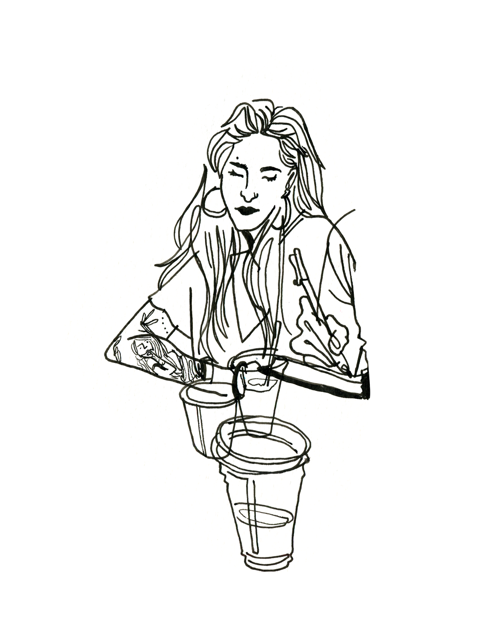 Simone - Sketchbook Print