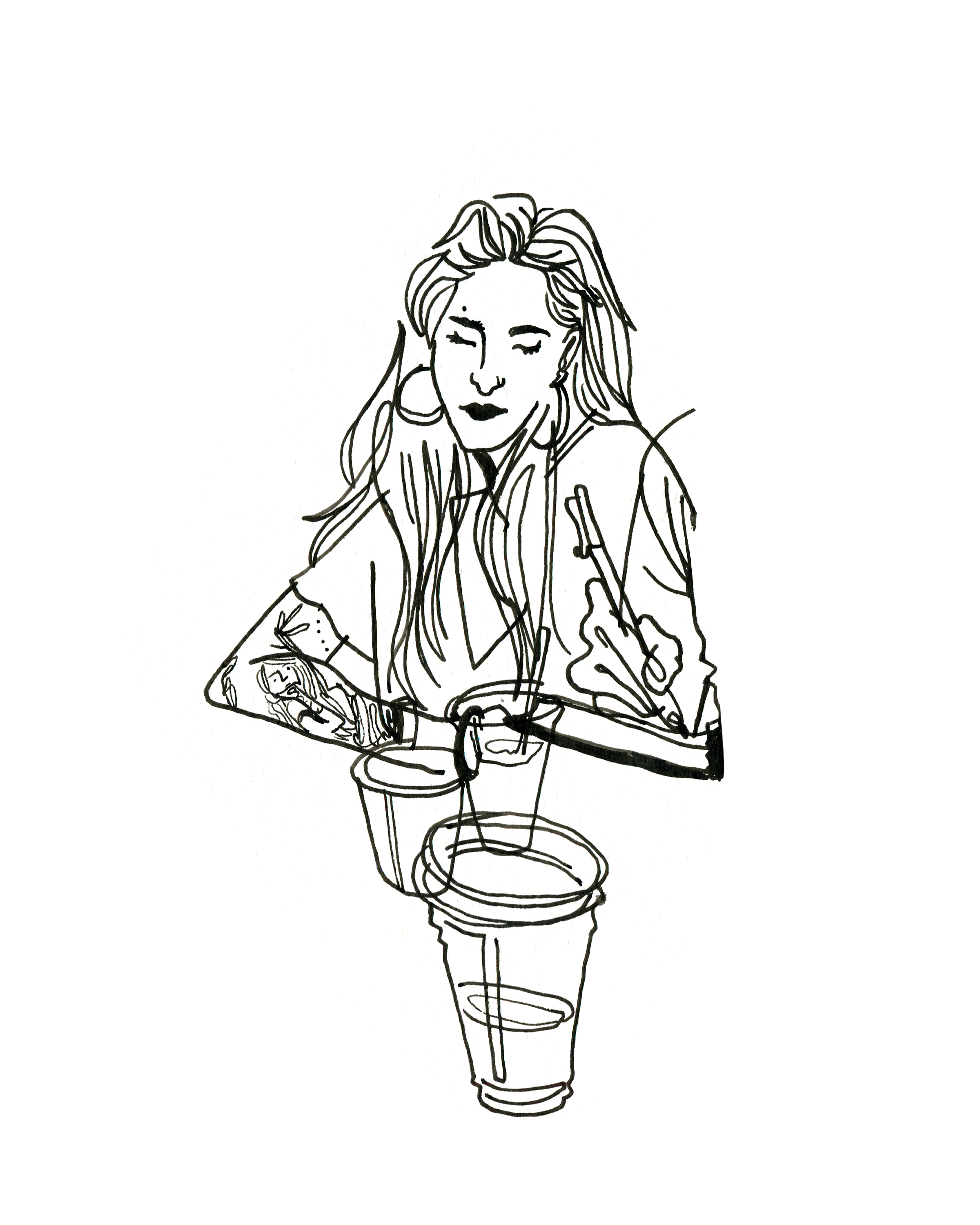 Simone - Sketchbook Print