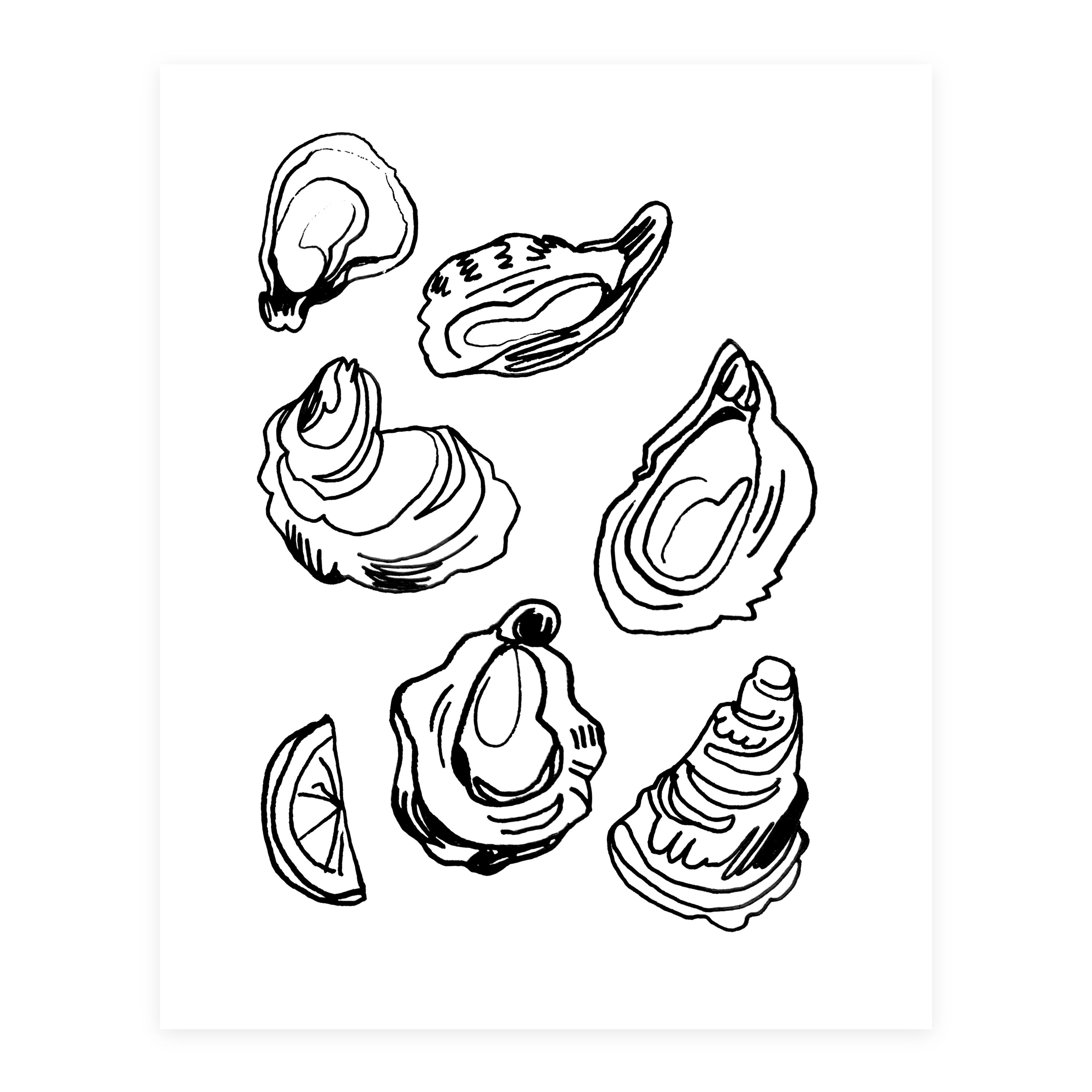 Oysters #2 - Sketchbook Print