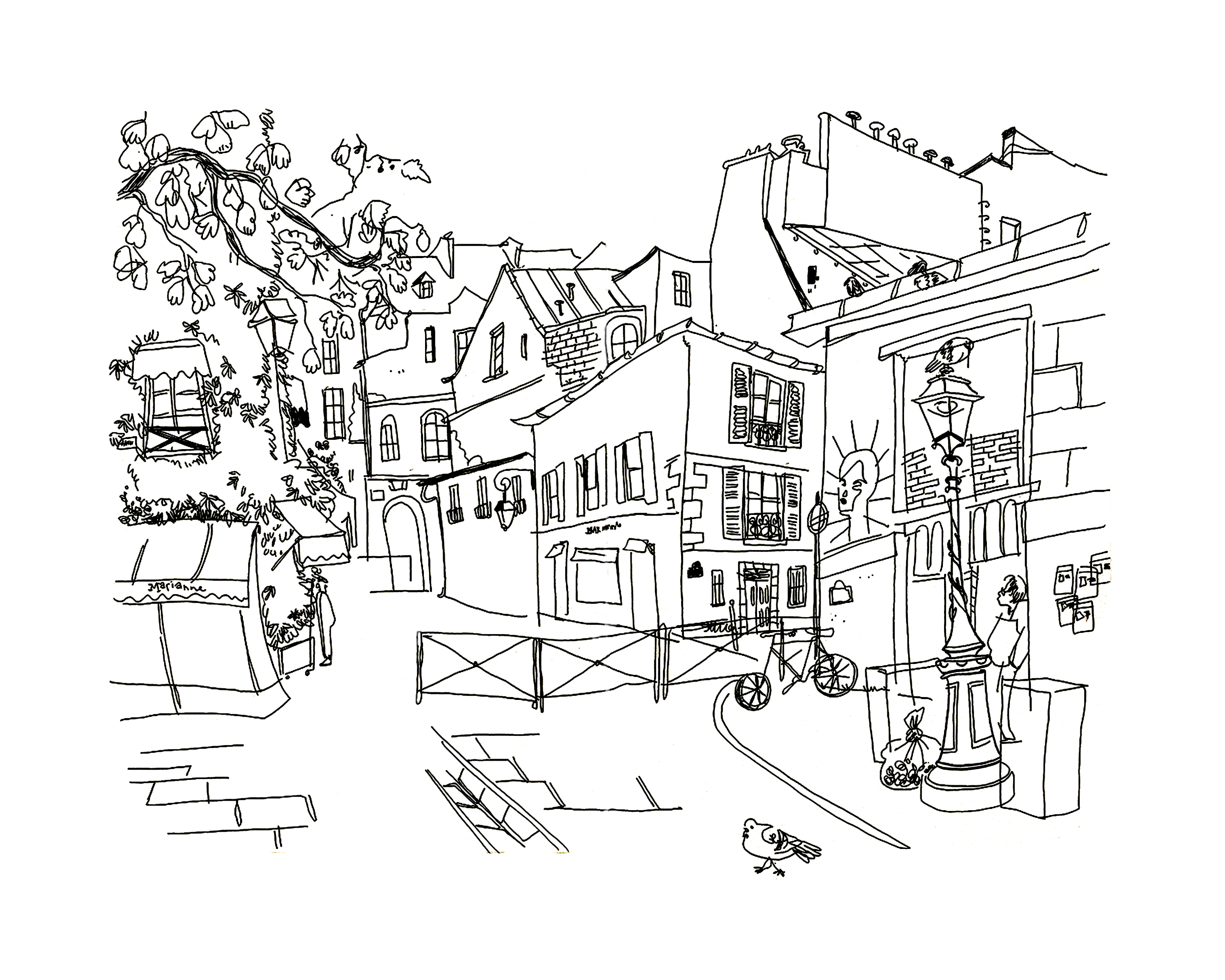 Le Marais - Sketchbook Print