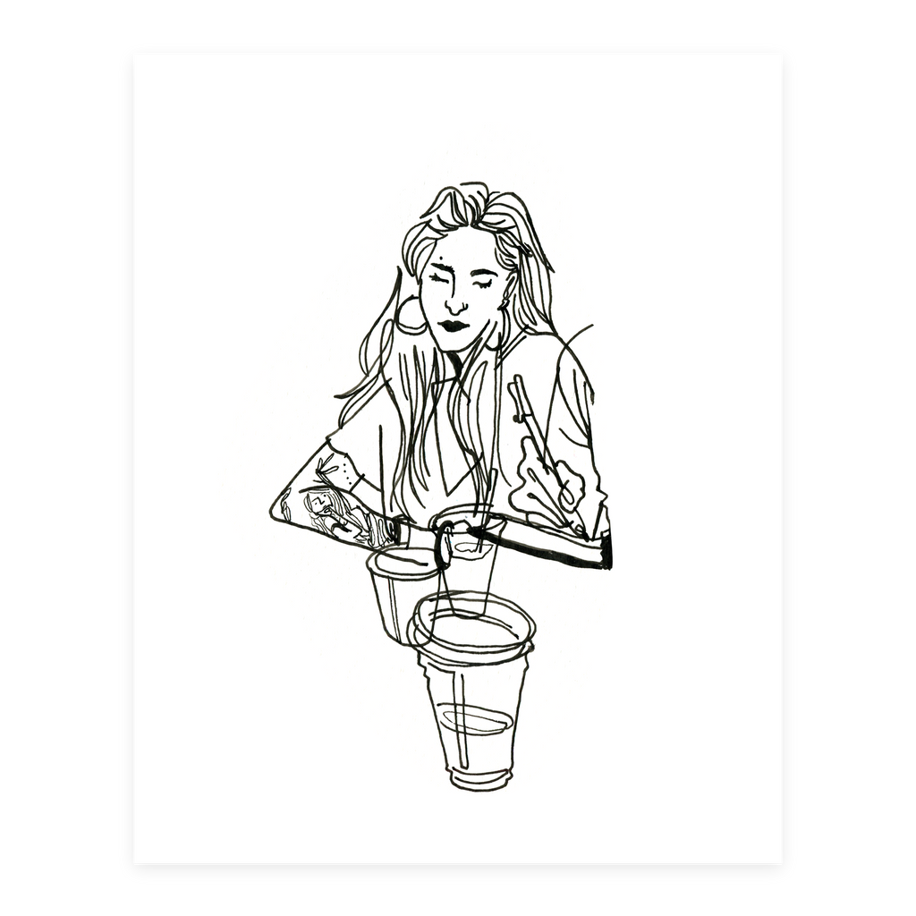 Simone - Sketchbook Print