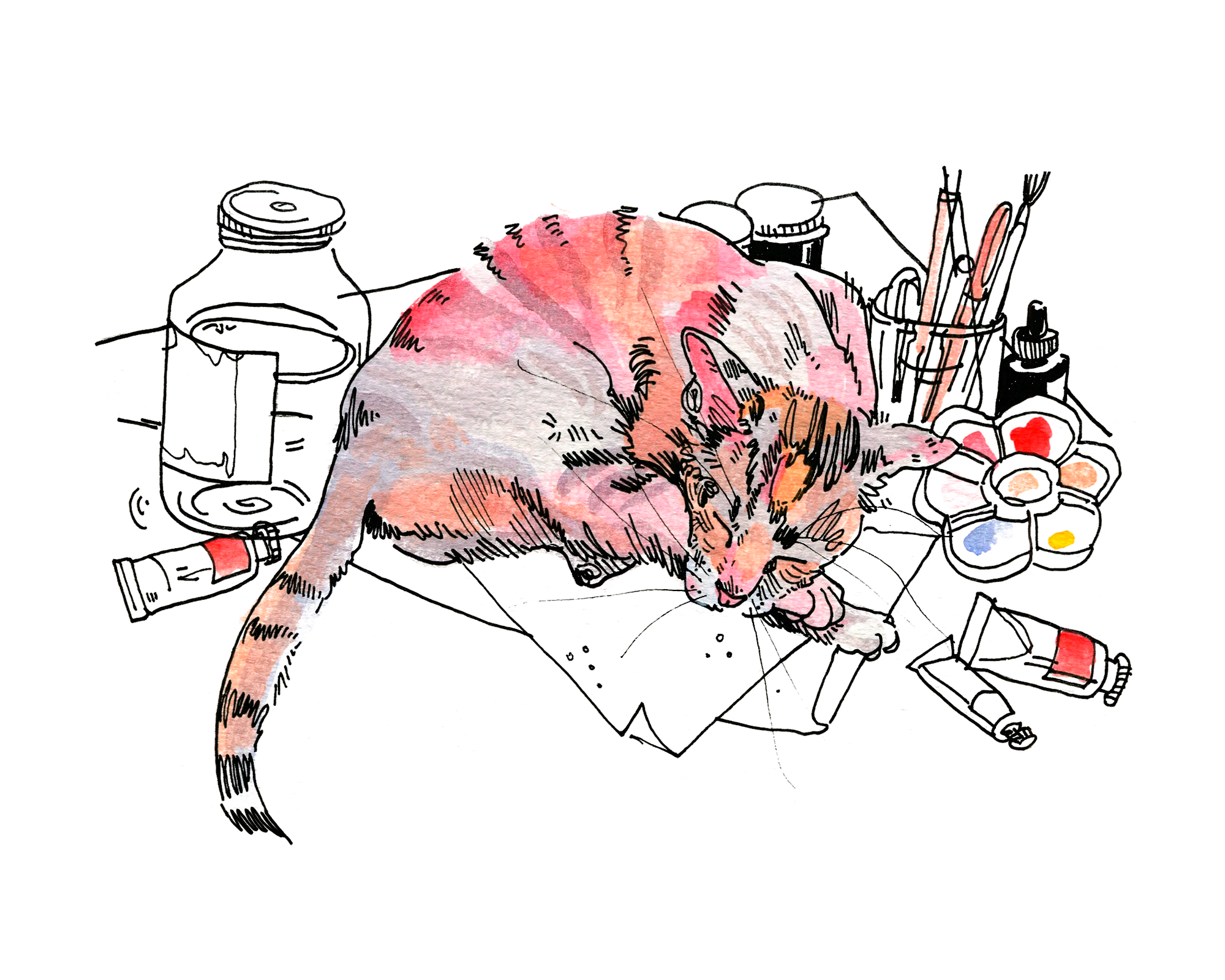 Stanzi in Watercolor - Sketchbook Print