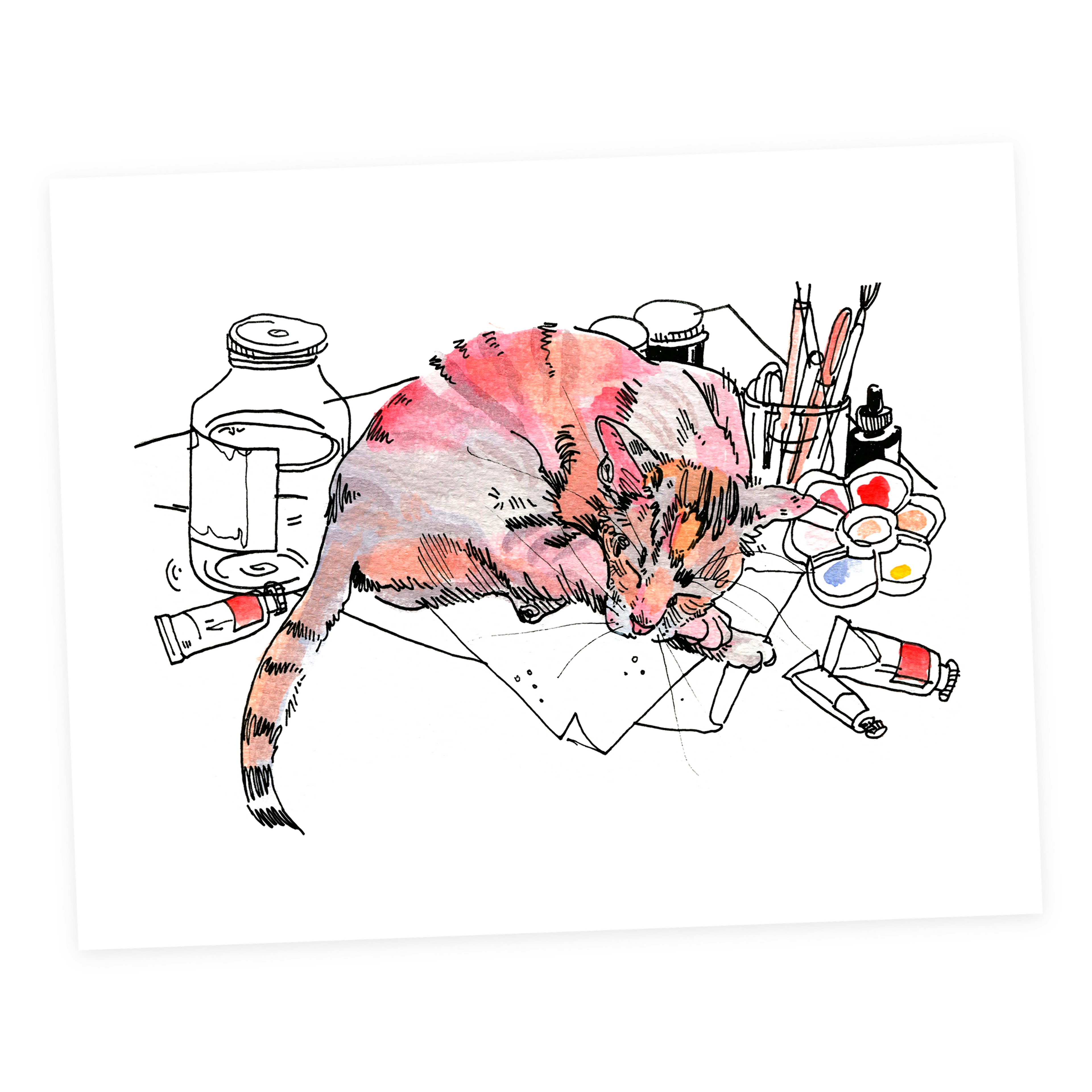 Stanzi in Watercolor - Sketchbook Print