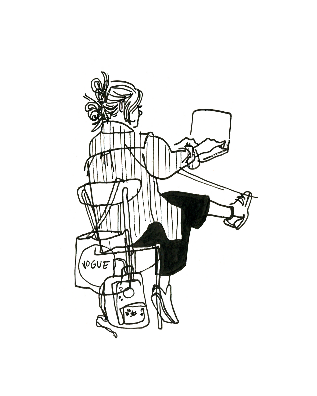 Bag Lady - Sketchbook Print