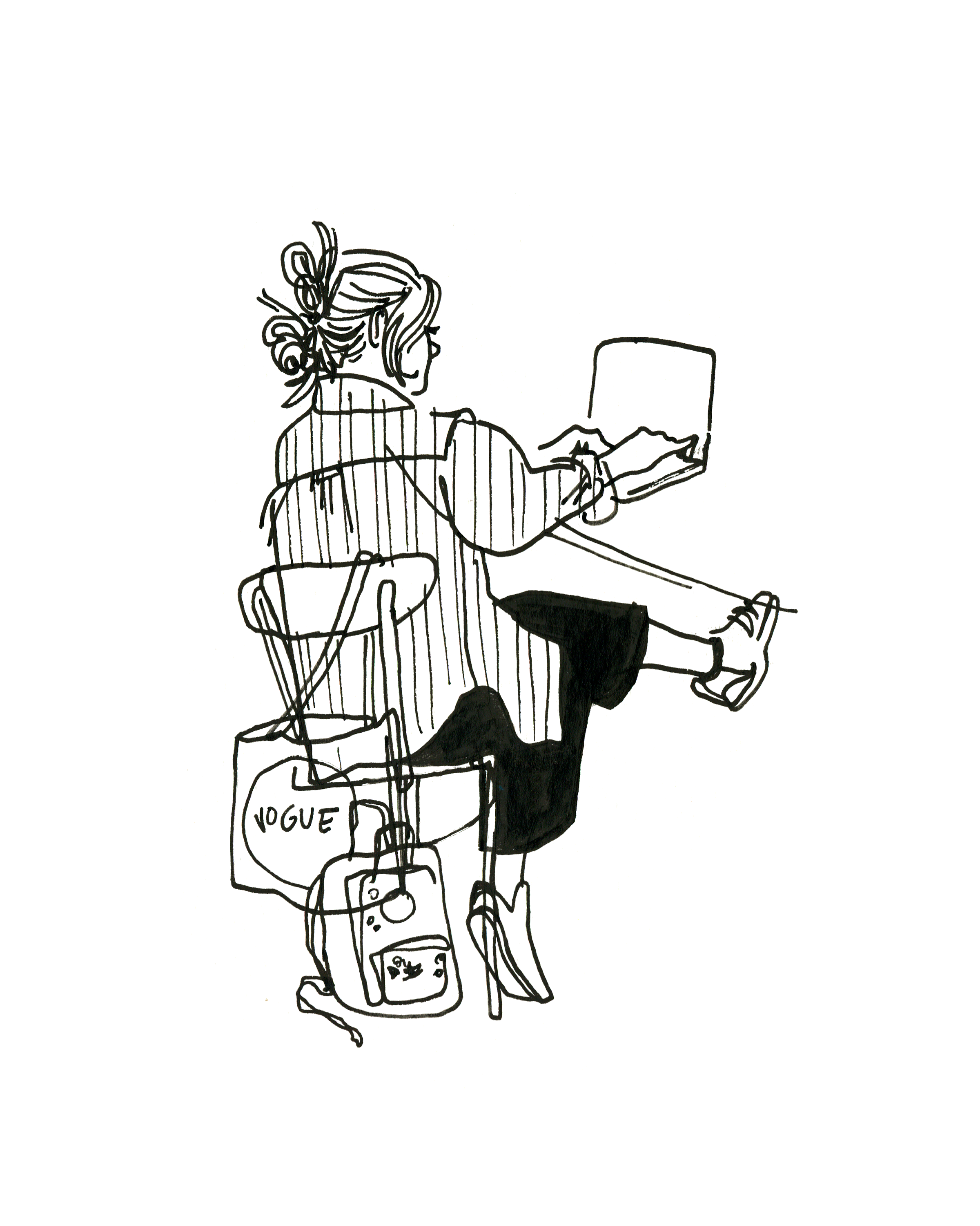 Bag Lady - Sketchbook Print