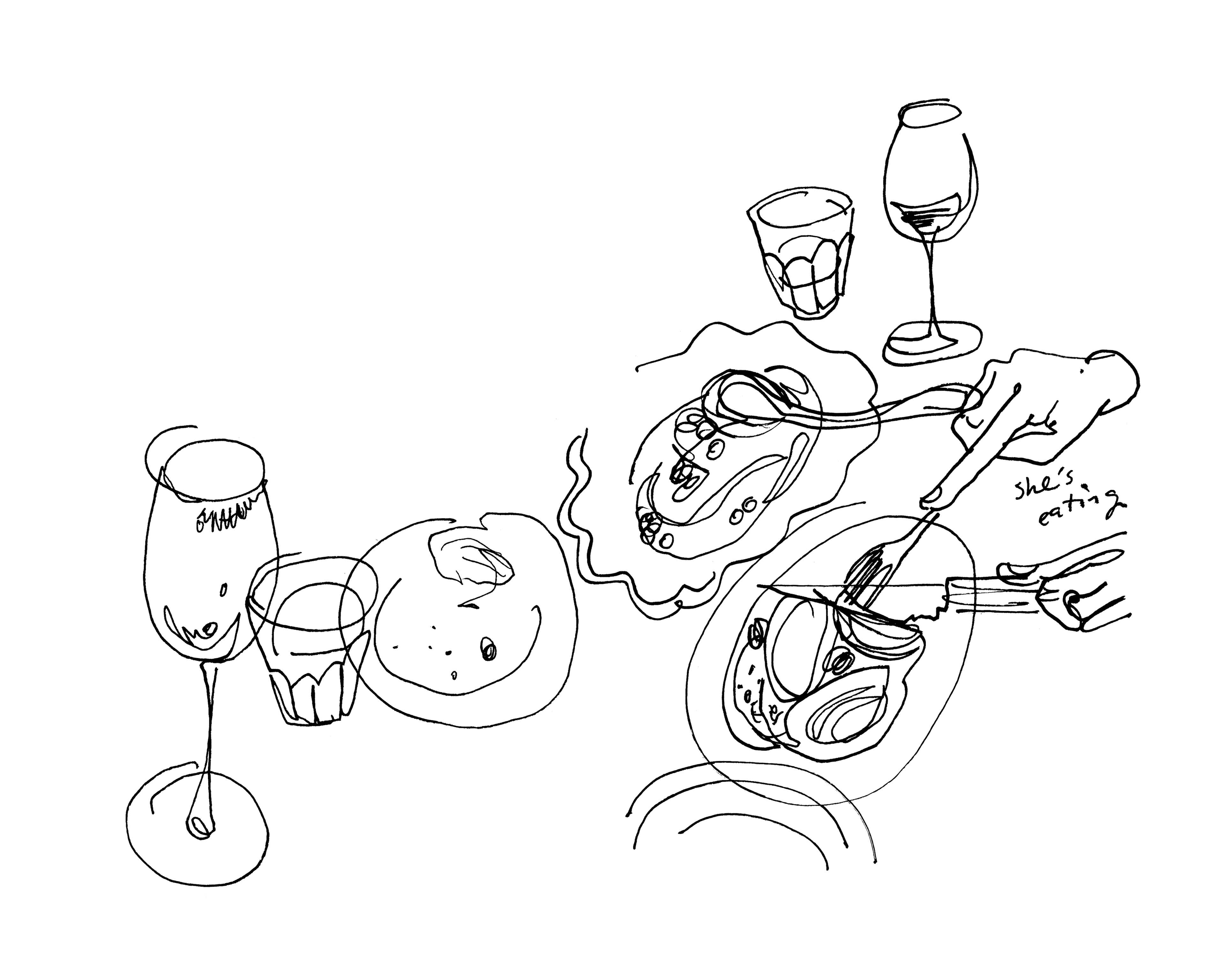 She’s Eating - Sketchbook Print