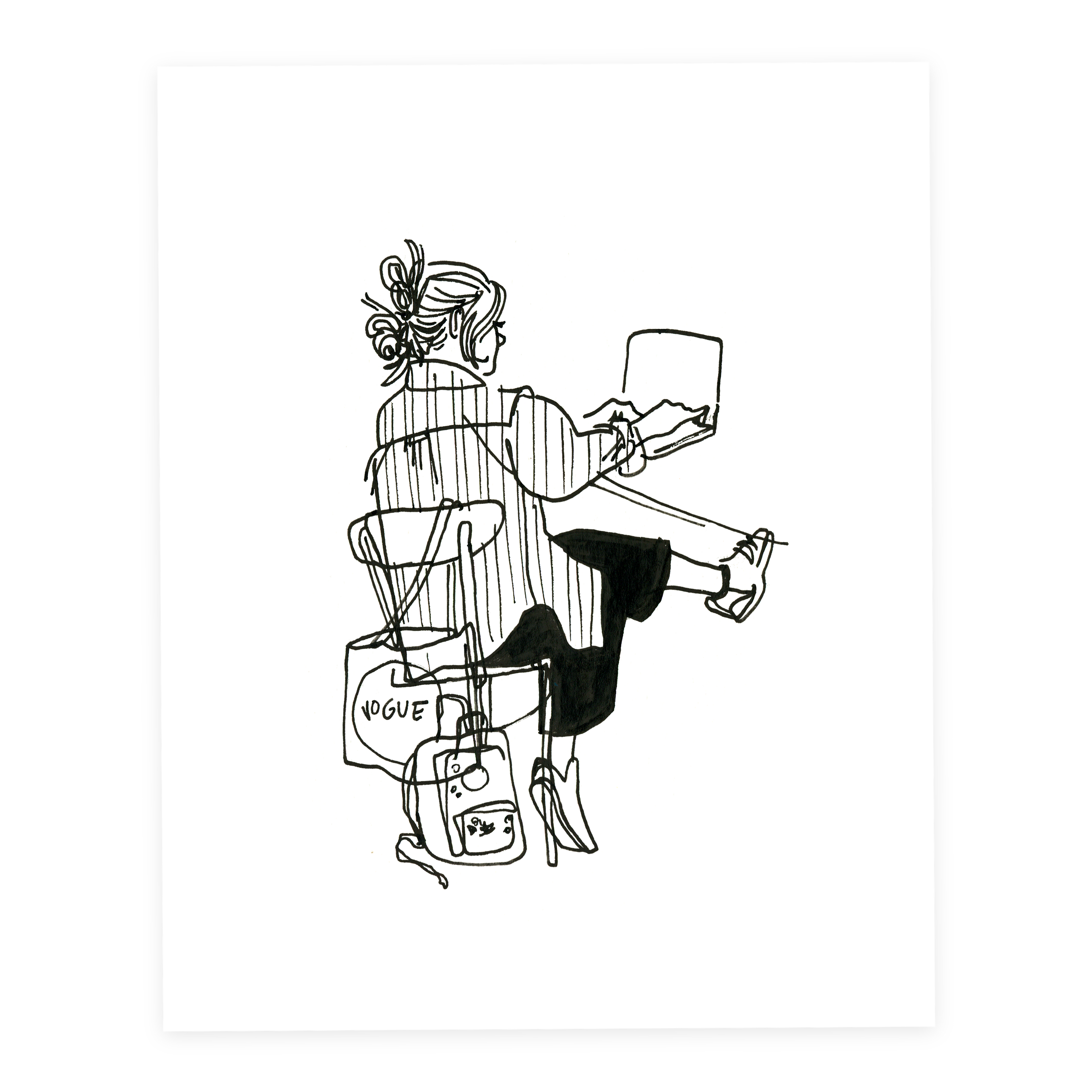 Bag Lady - Sketchbook Print