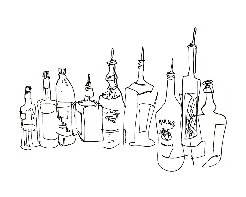 Bottles - Sketchbook Print