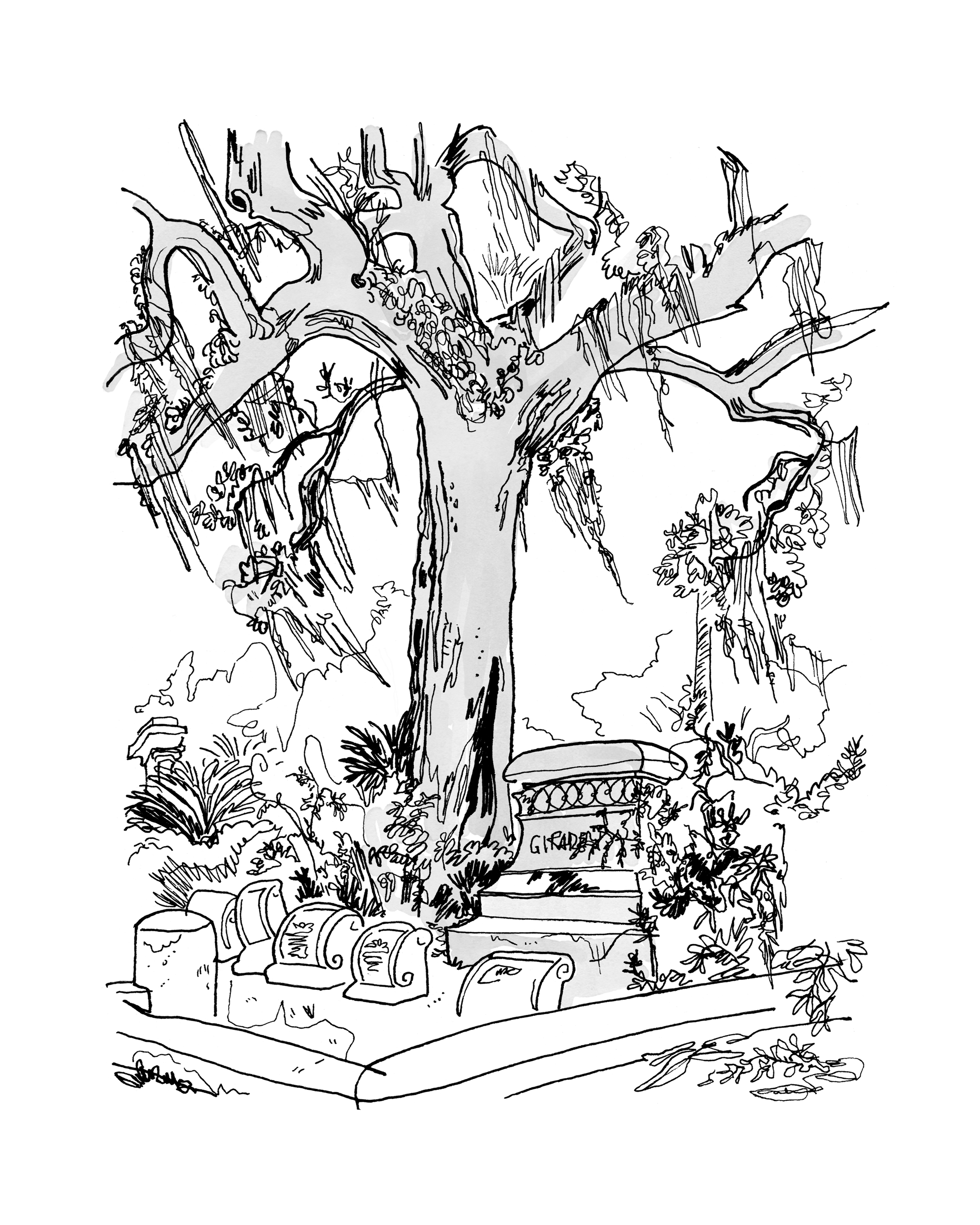 Bonaventure Cemetery - Sketchbook Print