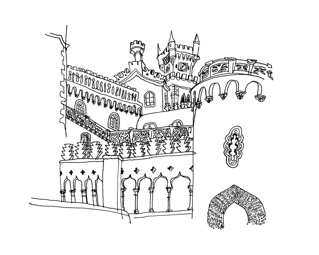 Lisbon #2 (The Pena Palace) - Sketchbook Print