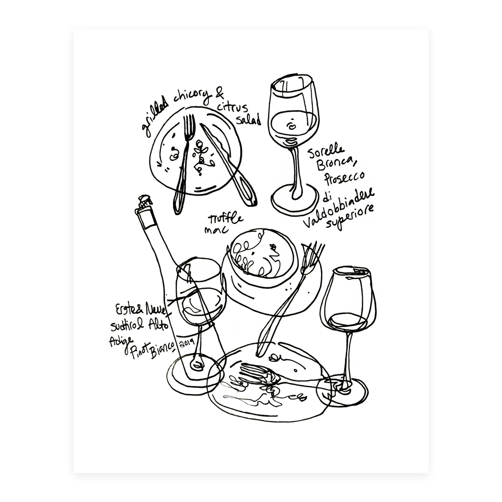 Grilled Chicory & Citrus Salad - Sketchbook Print