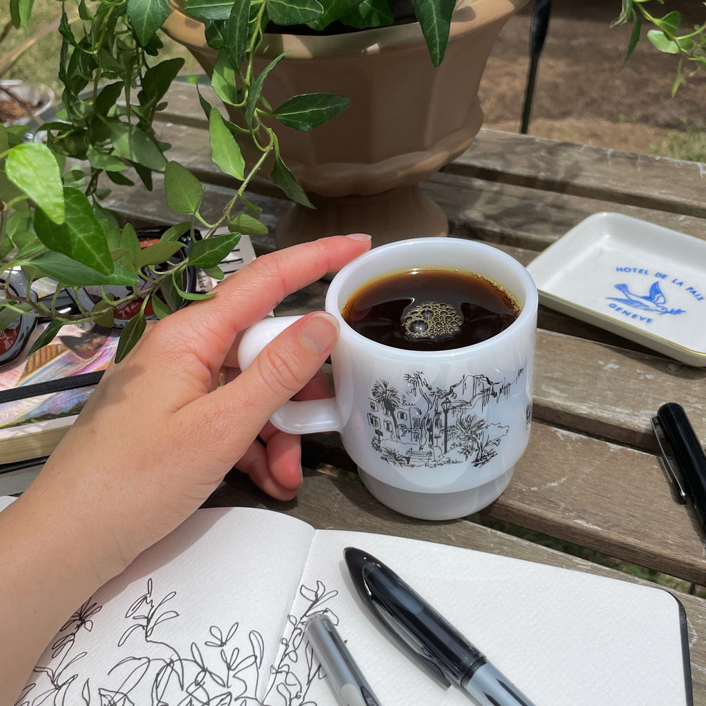 Milk Glass Mug - Savannah Sketchbook