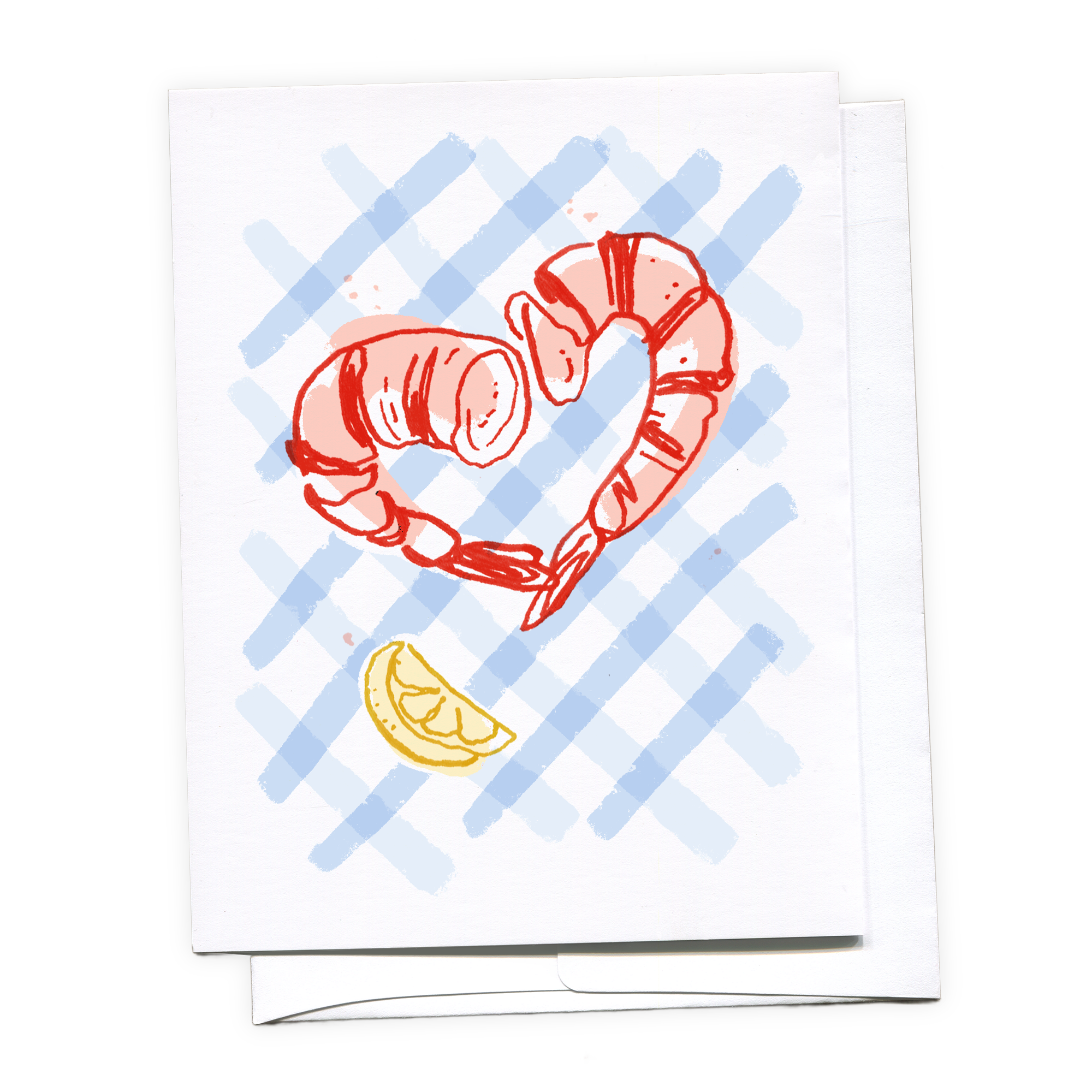 Shrimp Heart - Romantic Greeting Card